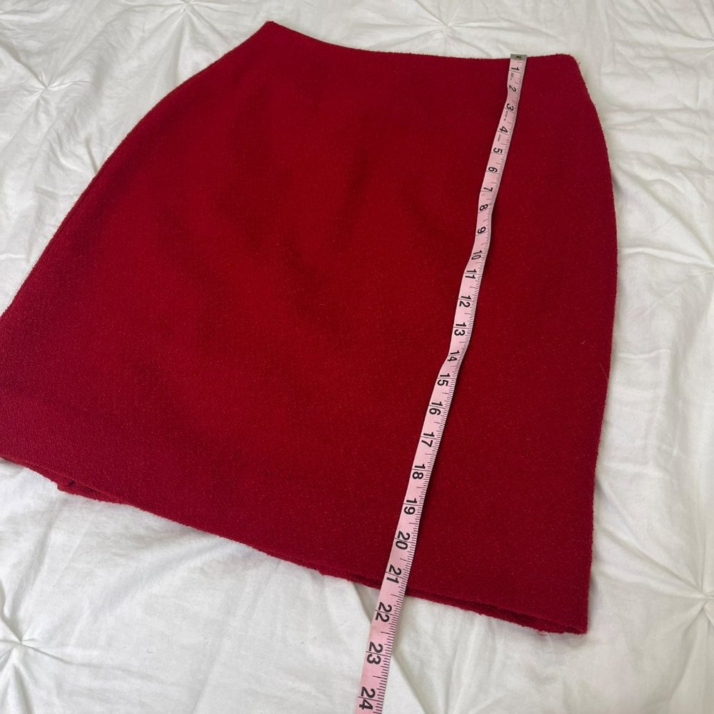 Talbots Petites Red Wool Pencil Skirt Size 4 - Picture 10 of 10